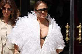 Jennifer Lopez Leaves Michael Kors Jacket Unbuttoned for Cheeky Peek at PFW