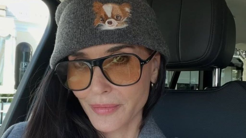 Demi Moore's Plunging Magda Butrym Top Hangs by the Thinnest Strings