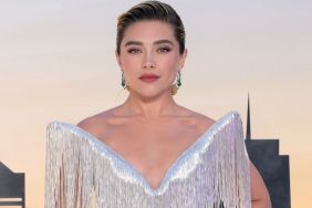 Florence Pugh's Plunging Tamara Ralph Fringe Gown Has Dramatic Wing Neckline