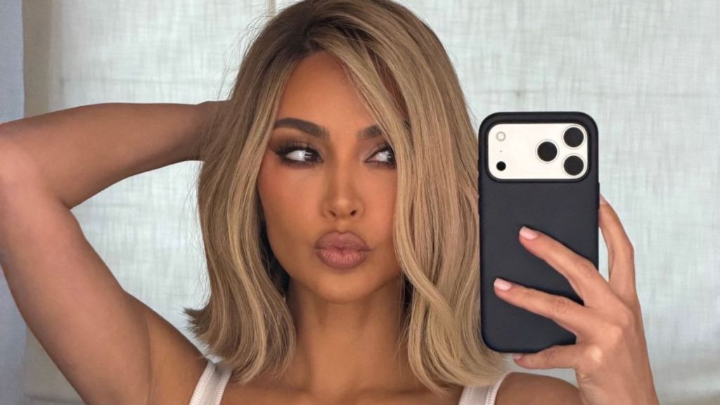 Kim Kardashian's Tiny Pink Bikini Barely Covers Anything