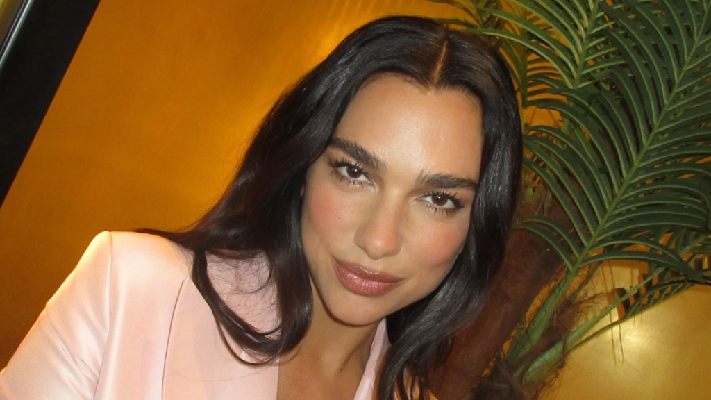 Dua Lipa’s Agent Provocateur Lace Bra Peeks Through See-Through Top