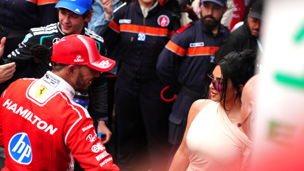 Kim Kardashian and Lewis Hamilton Take Their Romance Lakeside