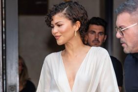 Zendaya Channels Athena in $4K Plunging Khaite Dress Dipping Dangerously Low