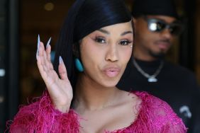 Cardi B’s Old Navy Jacket Hangs on for Dear Life by a Single Button