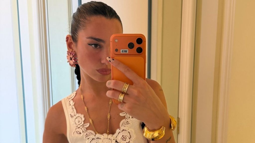Dua Lipa’s Saint Laurent Tank Top Is as See-Through & Lacy as It Gets