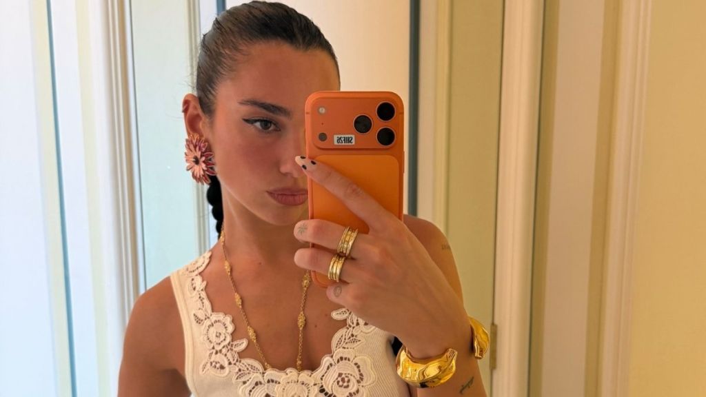 Dua Lipa's Balmain Cutout Dress Comes With a Lacy Fleur du Mal Bra Peek