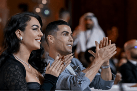 Cristiano Ronaldo with Georgina Rodríguez’s diamond ring visible amid their newlywed celebrations