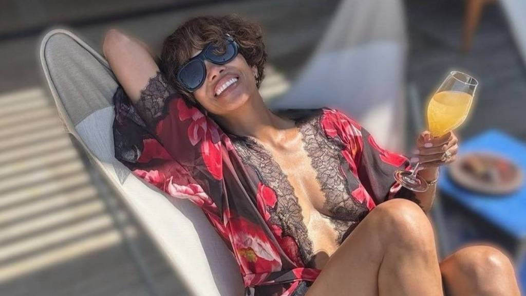 Halle Berry’s Tiny Monday Swimwear Bikini Puts Her Curves Front & Center