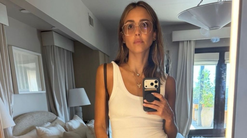 Jessica Alba Makes Waves in a Skimpy Animal-Print Bikini
