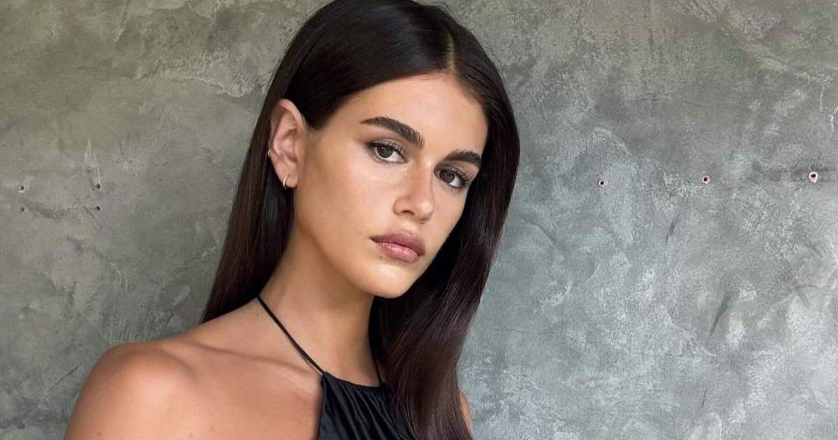 Kaia Gerber Styles Bottega Veneta Micro Minidress With Matching Hat for Vogue