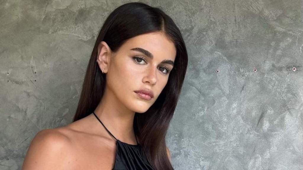 Kaia Gerber Styles Bottega Veneta Micro Minidress With Matching Hat for Vogue