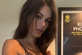 Kaia Gerber’s Plunging Saint Laurent Lace Dress Is as See-Through as It Gets