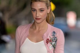Lili Reinhart Keeps It Cozy in Leo Lin Micro Mini Skort & Cardigan