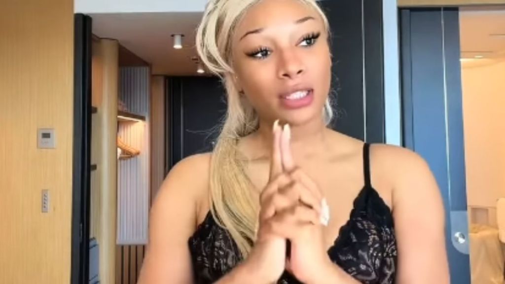 Megan Thee Stallion Goes Wild in Plunging Avidlove Animal-Print Lingerie
