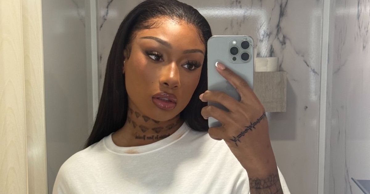 Megan Thee Stallion's Sarawong Micro Minidress Rides High on Her Thighs