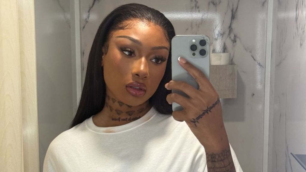 Megan Thee Stallion's Sarawong Micro Minidress Rides High on Her Thighs