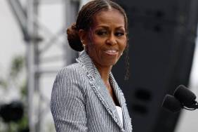 Michelle Obama's Carolina Herrera Striped Dress Hangs by a Single Strap