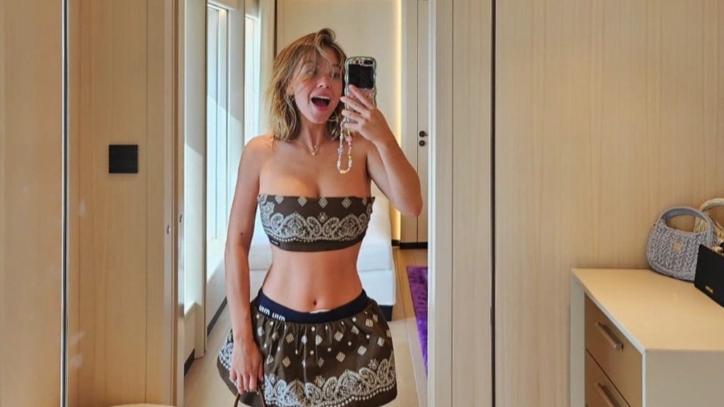 Sydney Sweeney's $69 Plunging Syrn Wrap Cardigan Dips Ridiculously Low