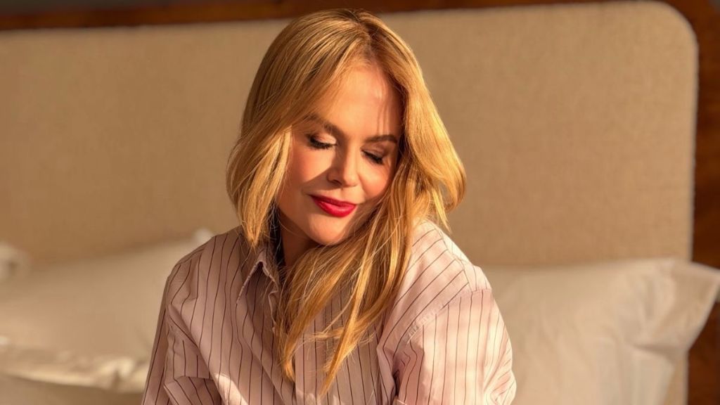 Nicole Kidman Leaves See-Through Eres Dress Unbuttoned for Plunging Look
