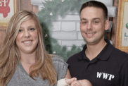 Ryan Culberson with Briana Culberson and their baby