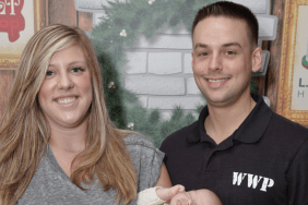 Ryan Culberson with Briana Culberson and their baby