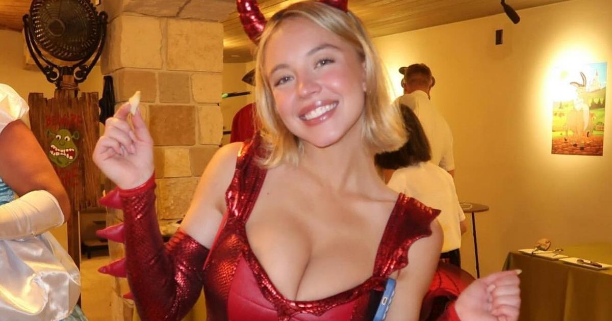 Sydney Sweeney's Delicate Lacy Lingerie Clings Tight & Reveals Far Too Much