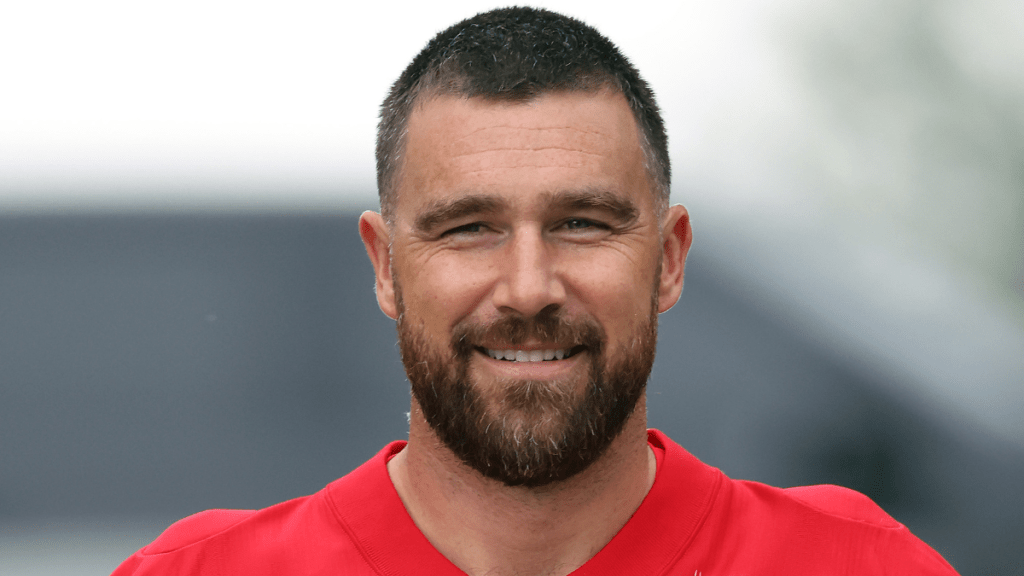 Travis Kelce at Kansas City Chiefs training camp following Eric Bieniemy’s return