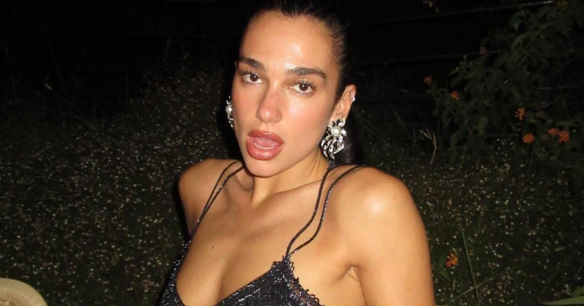 Dua Lipa's Plunging Isabel Marant Micro Minidress Barely Hangs On