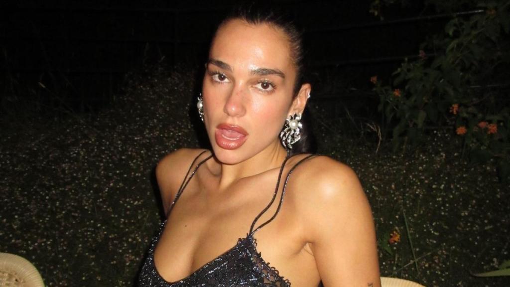 Dua Lipa's Plunging Isabel Marant Micro Minidress Barely Hangs On