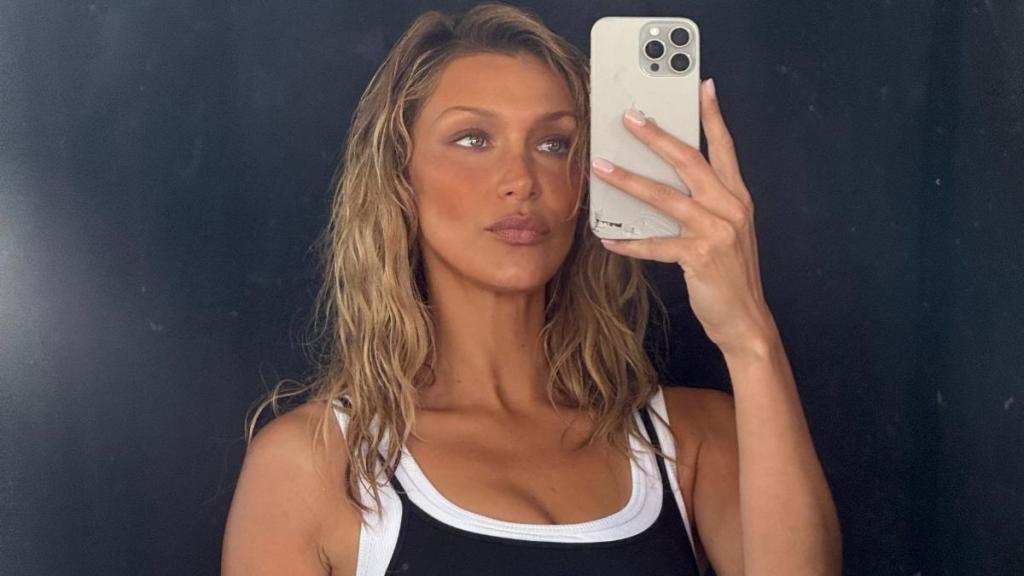 Bella Hadid's Alo Bra Has a Plunging Keyhole Cutout in New Campaign