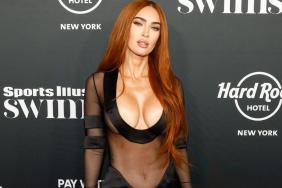 Megan Fox Nearly Spills Out of Plunging Latex Top That Dips Super Low
