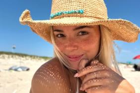 Livvy Dunne Nails a Handstand in a Red-Hot Tiny Bikini at a Wild Location