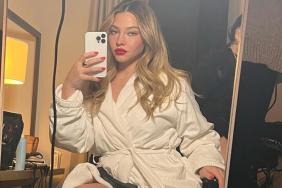 Madelyn Cline’s Unbuttoned Tom Ford Cardigan Flaunts Sheer Tank Top for THR