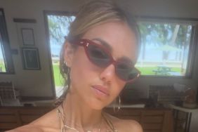 Jessica Alba Flaunts Her Curves in Skimpy Tiger-Print String Bikini