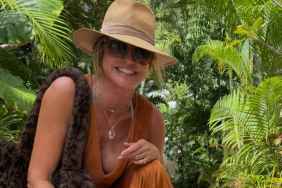Heidi Klum Nearly Spills Out of Plunging Dress With Stringy Bikini Underneath