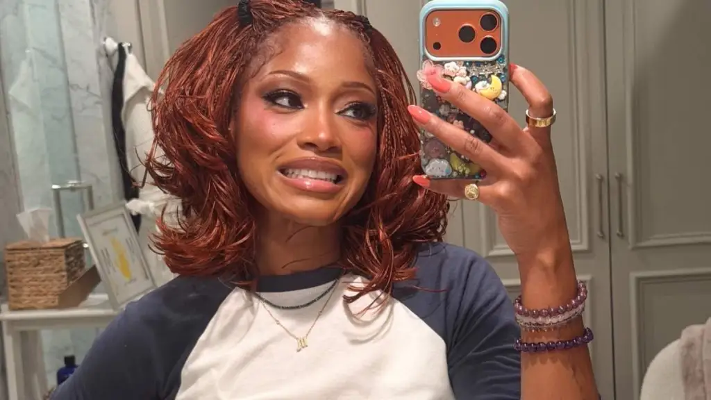 Keke Palmer Elevates Sheer Sergio Hudson Top With Sequin Micro Miniskirt