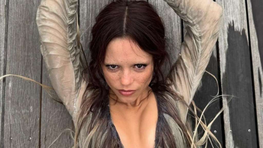 Jenna Ortega's Teeny Tiny Ann Demeulemeester Cape Leaves Little Covered