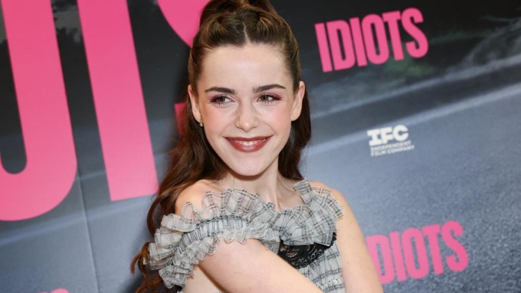 Kiernan Shipka's Tiny See-Through Rodarte Lace Top Hangs on for Dear Life
