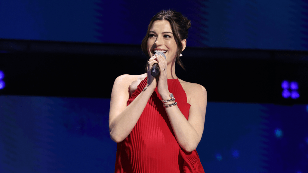 Anne Hathaway amid her comments about Julie Andrews not returning for The Princess Diaries 3