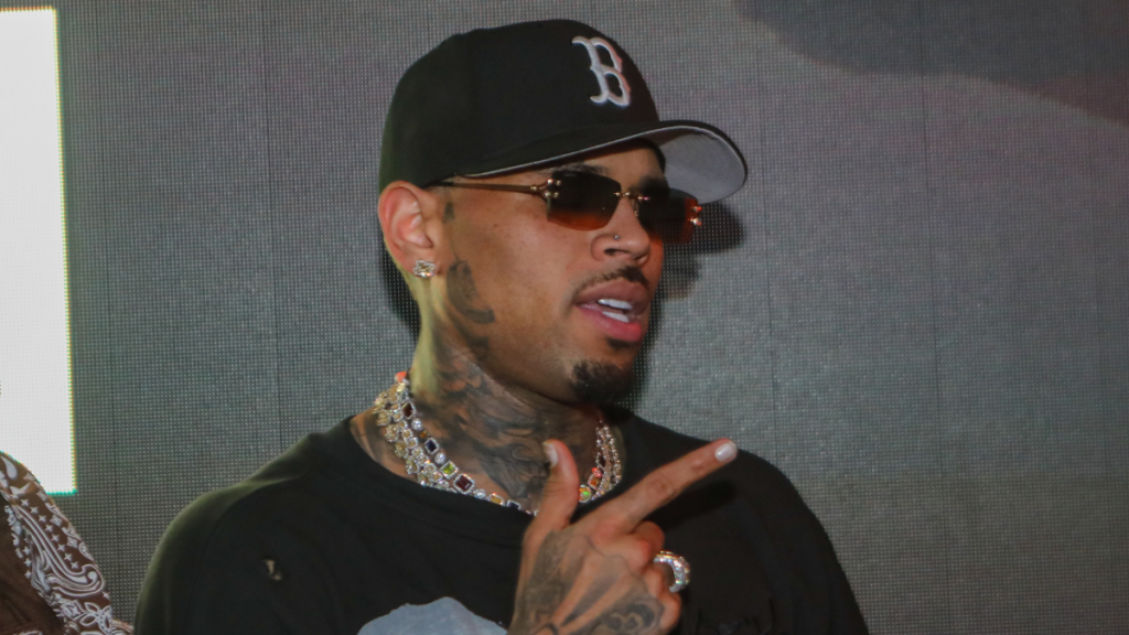 Chris Brown amid his legal battle over the $12.9 million dog-bite verdict