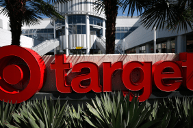 Target store sign amid controversy over a Halloween costume removed from its assortment