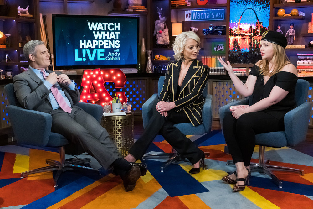 Andy Cohen, Dorinda Medley, & Amber Tamblyn