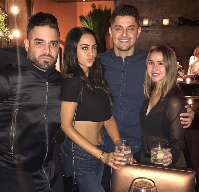 Mike Shouhed, Mona Vand, & Nema Vand With A Friend