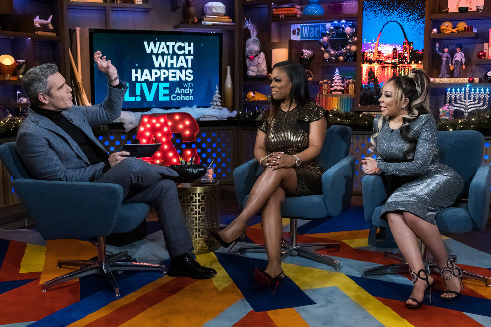 Andy Cohen, Kandi Burruss, & Tiny Harris