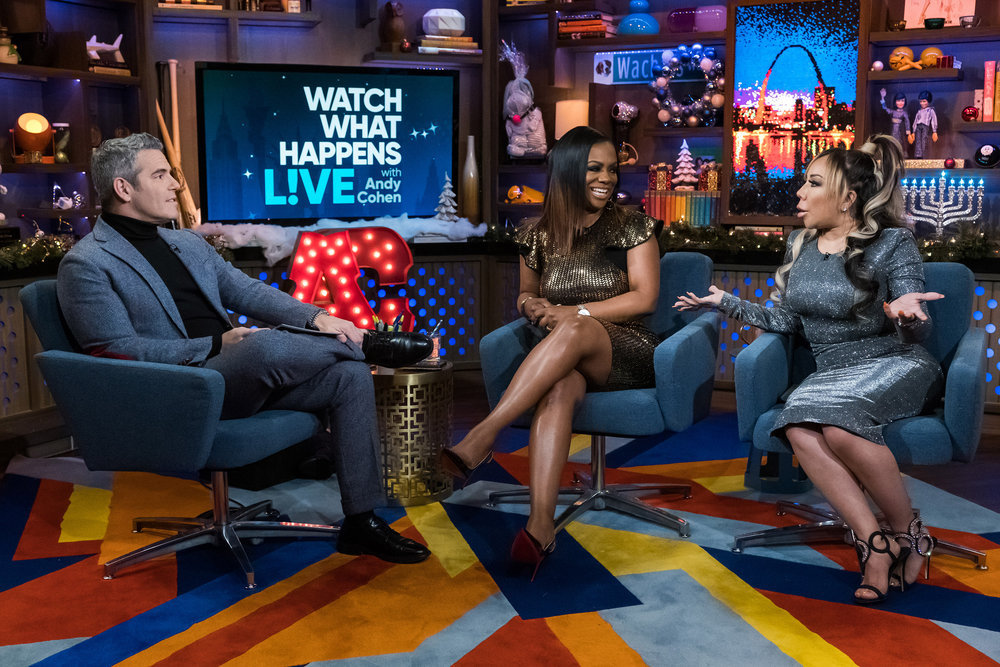 Andy Cohen, Kandi Burruss, & Tiny Harris