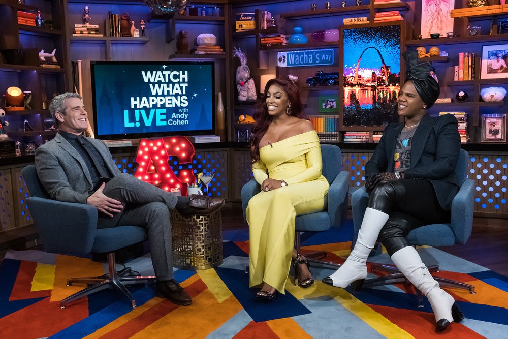 Andy Cohen, Porsha Williams, & Miss Lawrence