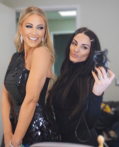 Stephanie Hollman With Her Makeup Artist Priscilla DiStasio